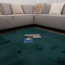 Load image into Gallery viewer, Groen Tapijt Wasbaar Laagpolig Vloerkleed met Anti Slip Koho Soft Comfort Wasbaar op 30°
